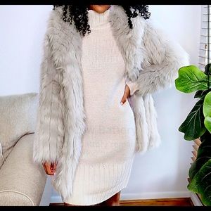 Express Oversized Faux Fur Coat